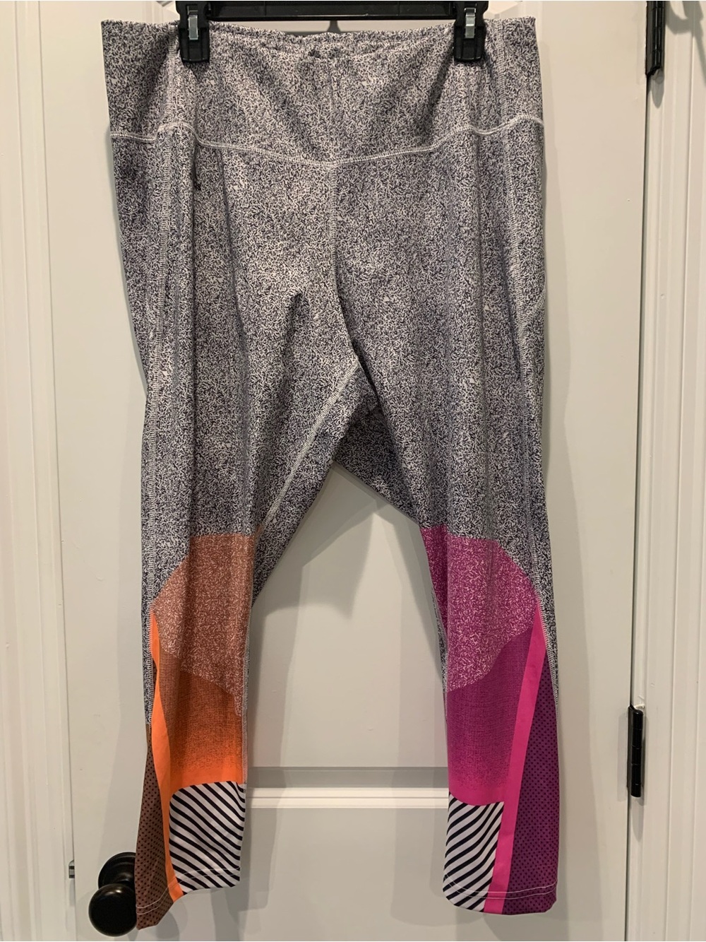 Adidas Peleton HEAT.RDY Tights Plus Size 2X Summer Crop Leggings Orange Pink